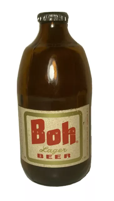 🍺Boh Bohemian Lager 12oz  Beer Bottle Cranston Ohio -Falstaff Brewing Cap