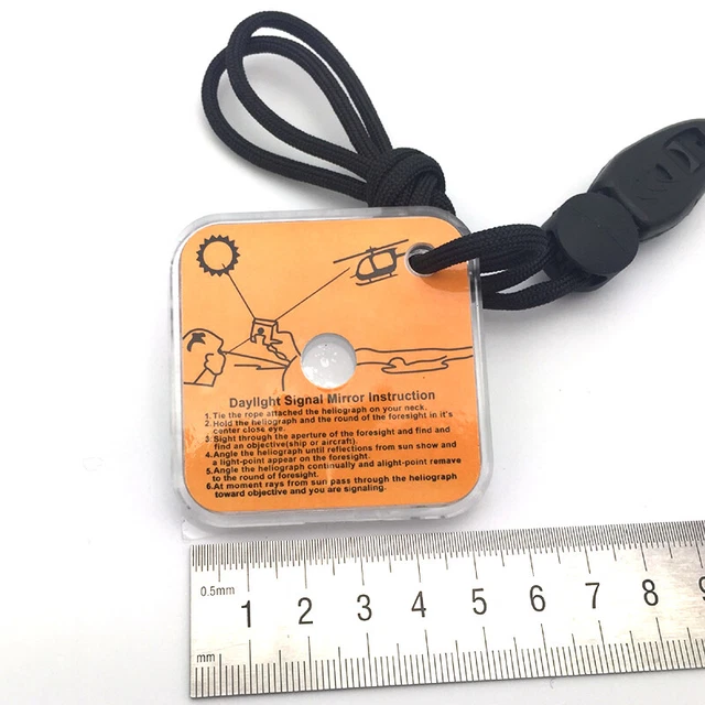 Practical Outdoor Emergency Survival Reflective Signal Mirror Adventure Mirr  F2