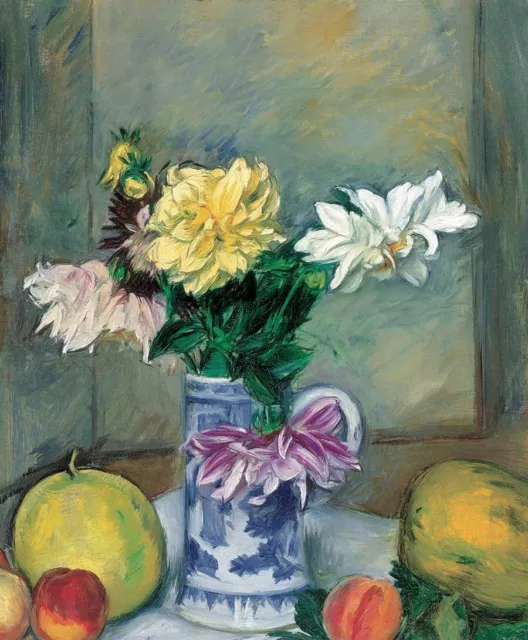 Oil painting Flower-Still-life-with-Apricots-Laszlo-Zsolnay-Mattysovszky canvas