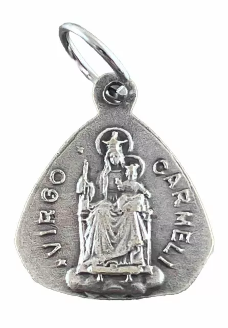 VINTAGE CATHOLIC SACRED Heart Jesus & Virgo Carmeli Religious Medal $7. ...