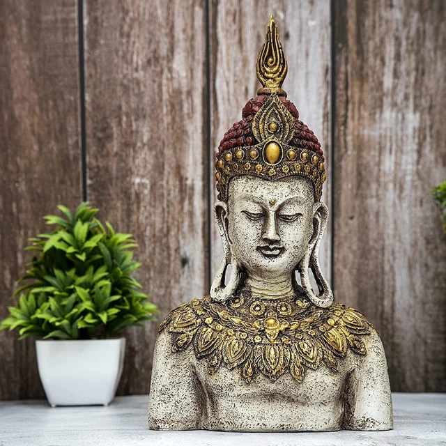 Indiano Tradizionale Polystone Decorativi Bella Buddha Statua Per Arredo Casa