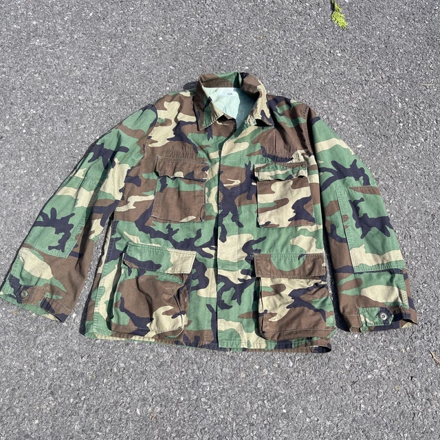 US ARMY SURPLUS Issue M81 Woodland BDU Jacket Shirt, Camo Army Combat