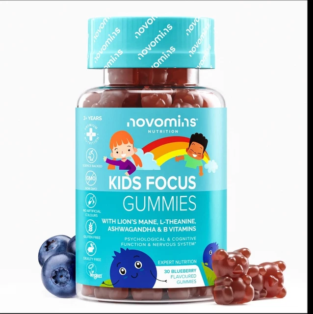 KIDS FOCUS GUMMIES Nootropic High Strength Brain Supplement for ...