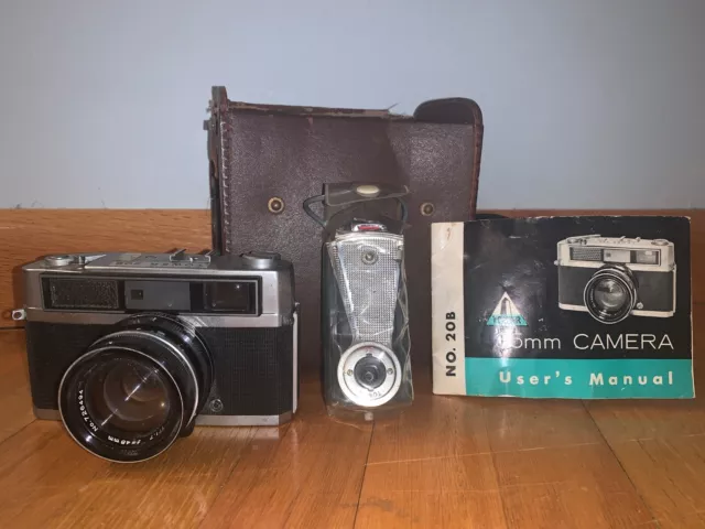 Vintage Camera Tower 20B 1:1.7 Lens with Case Manual, and Pocket Bulb Flash Unit