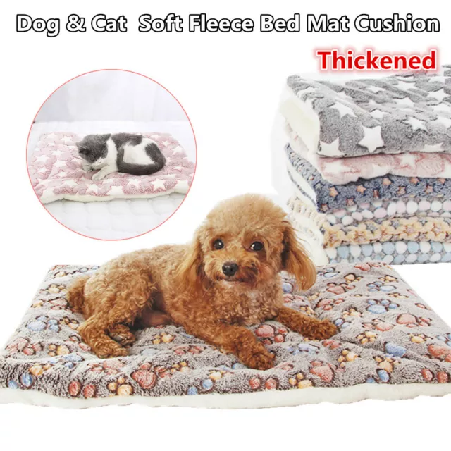 Pet Dog Bed Mat Self Warming Soft Flannel Pad Blanket Cat Bed Cushion Washable