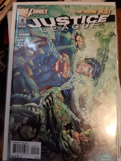 Justice League New 52 #2 Jim Lee cover Superman Batman Green Lantern DC Comics