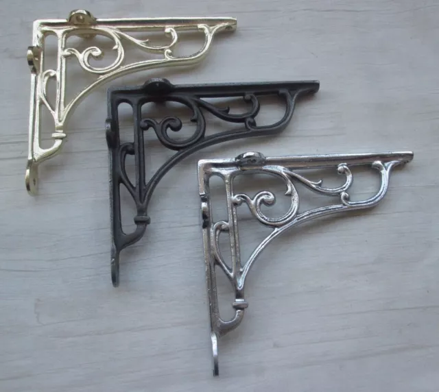 1 X Cast iron Vintage Traditional scroll victorian Shelf Support Book Bracket