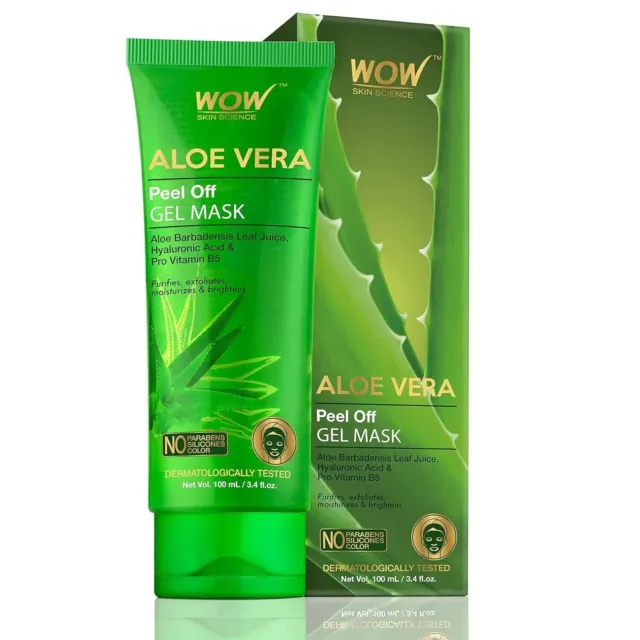 WOW Skin Science Aloe Vera with Hyaluronic Acid Peel Off Gel Mask - 100 ml
