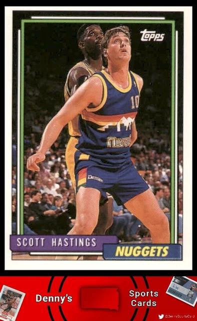 1992 Topps #50 Scott Hastings Denver Nuggets Basketball Card