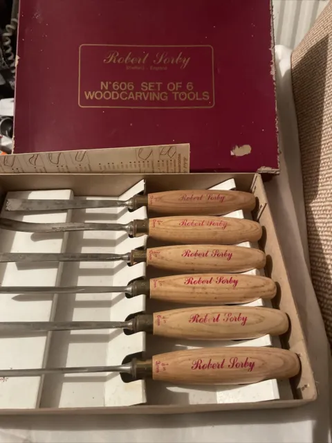 Robert SORBY Woodcarving Chisel Set Of 6 Chisels - Set No 606