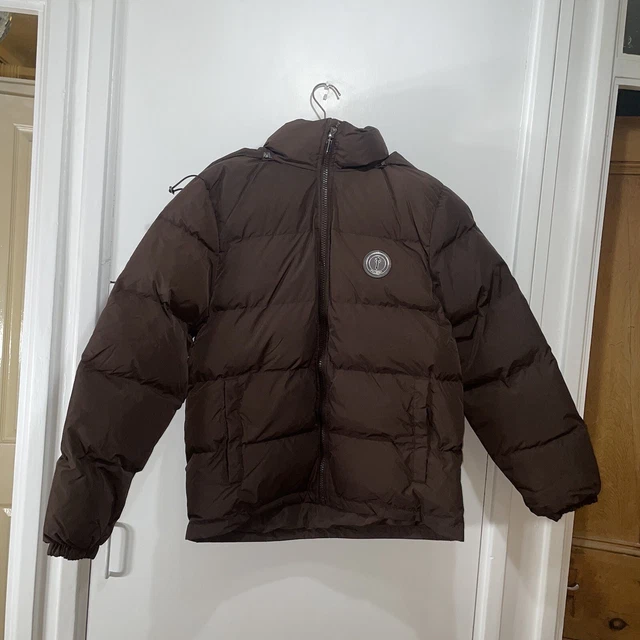 TRAPSTAR BROWN IRONGATE Detachable Hooded Puffer Jacket Size Small