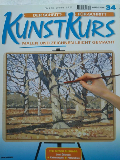Ausgabe 34, Der Schritt-für-Schritt Kunstkurs, Malen und Zeichnen leicht gemacht