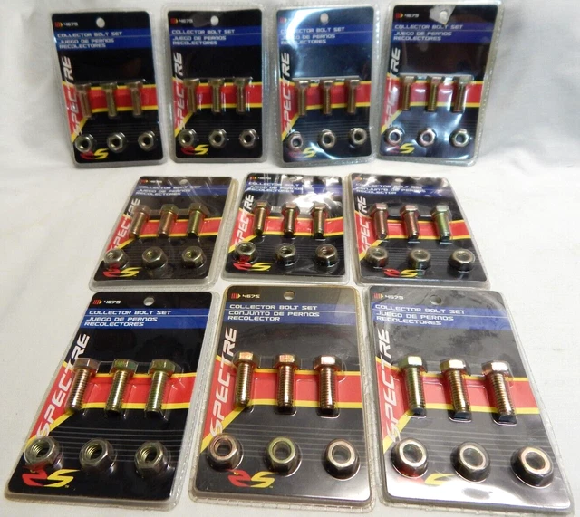 *10 PACK* SPECTRE Exhaust Collector Set Locking Bolts Lock Nuts 3/8" x