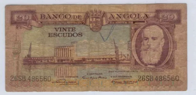 Angola 1956 20 escudos, fine