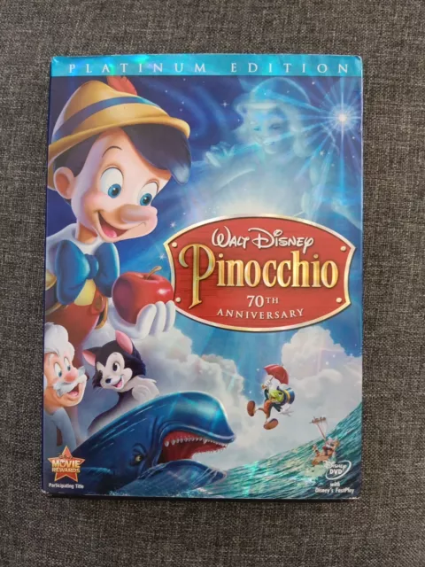 NEW Walt Disney Pinnocchio 70th Anniversary Platinum Edition DVD 2009
