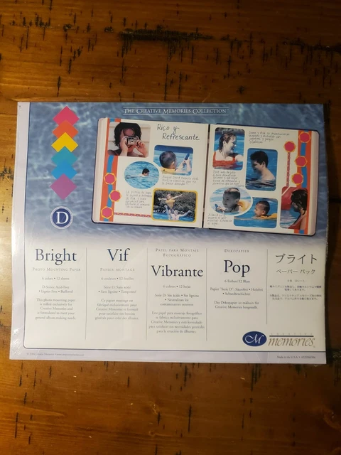 Papel de montaje fotográfico brillante 6 colores 12 hojas recuerdos creativos