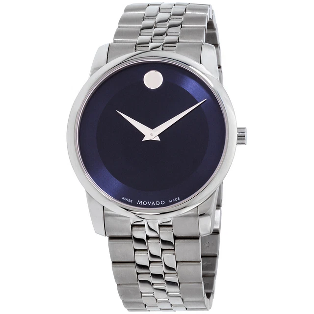 Orologio da uomo Movado Museum Movimento Quarzo Quadrante Blu 606982