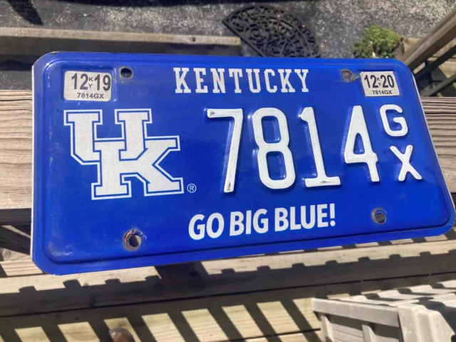 Uk Kentucky Wildcats Go Big Blue License Plate Expired Free Shipping! 243