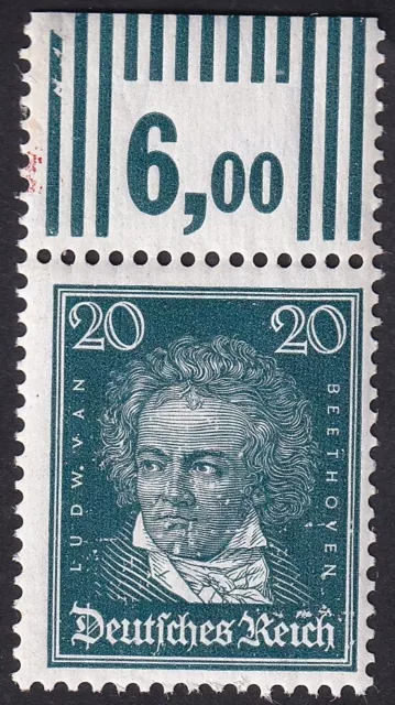 D. Reich Köpfe 20 Pfg. 3´7´3 Walze Mi.Nr. 392 W postfrisch Mi.Wert 650 € (4028)