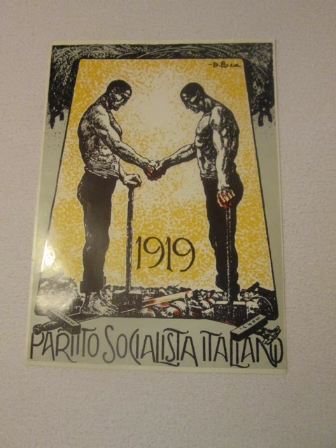 RARE ART PRINT Vintage Affiche Partito Socialista Italiano 1919 Poster