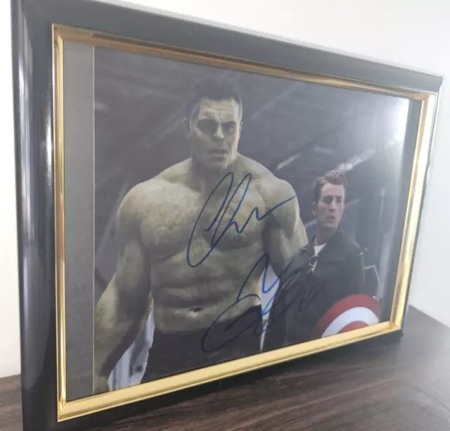 Chris Evans   Mark Ruffalo- Hand Signed - With Coa Avengers Captain America Hulk