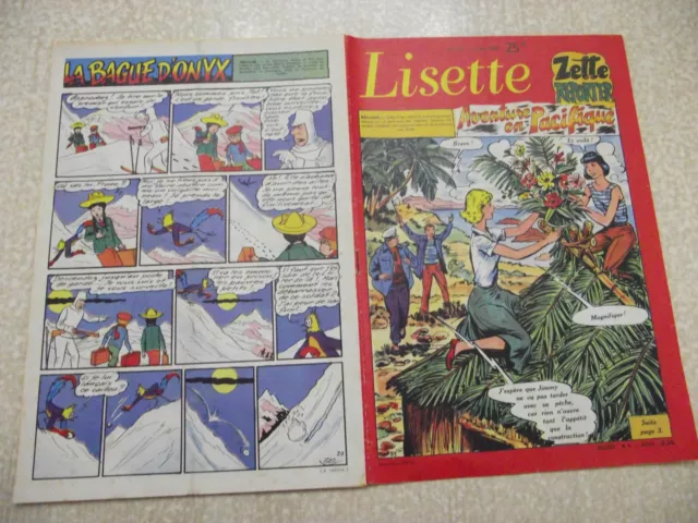 LISETTE n° 23 / 3 juin 1956 Zette Reporter Aventure en Pacifique