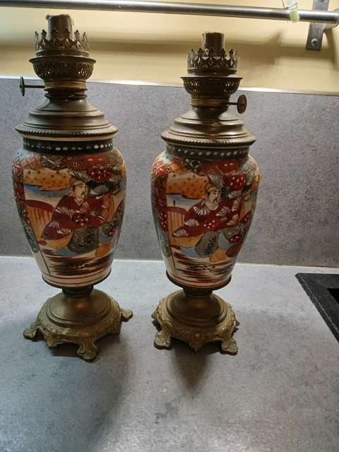 Grande Paire De Lampes Acier Poli Napoléon III