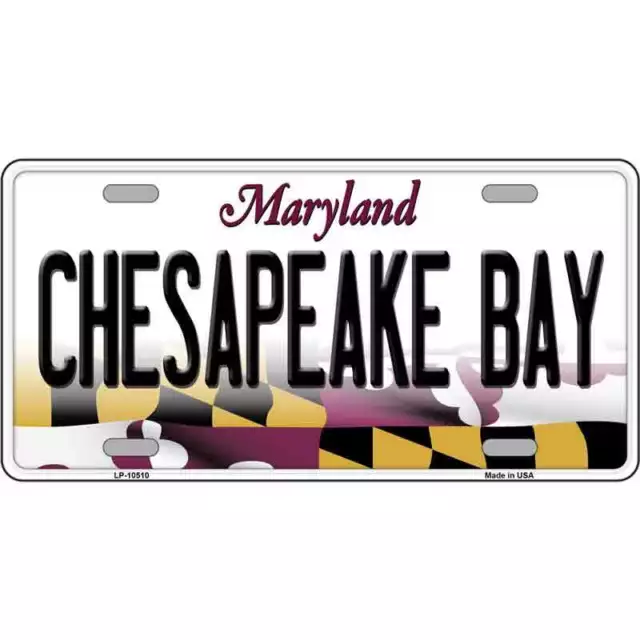 Chesapeake Bay Maryland Metal Novelty License Plate Tag LP-10510