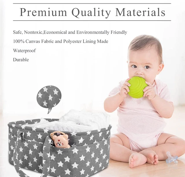 Baby Diaper Caddy Large Collapsible Nursery Organizer Storage Basket for Boy Gir 2