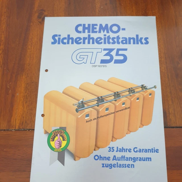 CHEMO Sicherheitstanks GT 35 Schlepper Traktor Prospekt Landmaschine m