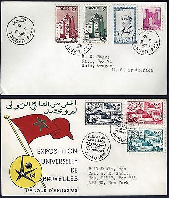 MAROCCO BUSTA PER ROMA CASABLANCA S3088-AFRICA MAGGIO 1928 30 COPPIA 60 
