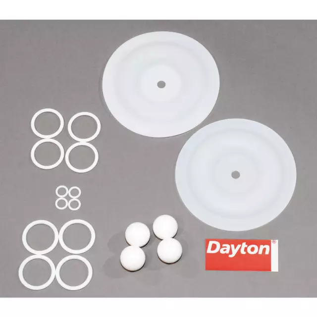 PTFE Diaphragm Pump Repair Kit, Dayton, 6PY72