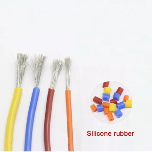 UL 10AWG Flexible Soft Silicone Cable Wire 0.08mm Stranded Copper Wires 7 Colour 2