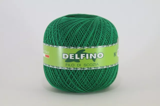 Cotone per uncinetto Delfino 100% filo di scozia n 3,5,8,12,16 gomitolo 100gr