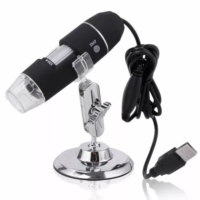 Neuf 50-500X 2MP USB 8 LED Lumière Numérique Microscope Endoscope Caméra Loupe