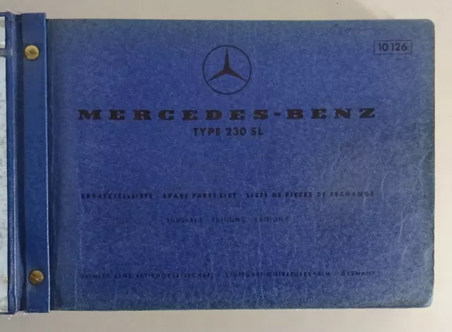 Catálogo de Piezas Mercedes Benz R113 Pagode/Pagoda 230 Sl Stand 01/1967