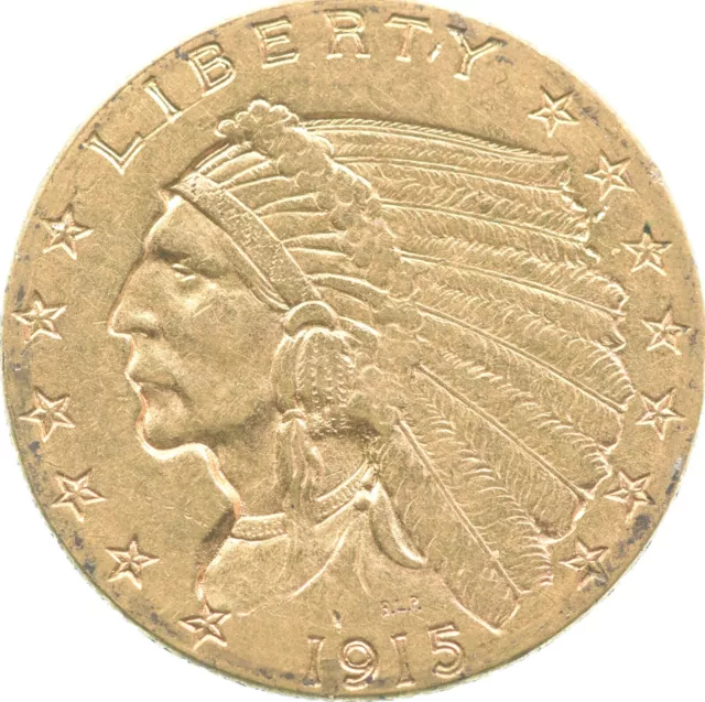 1915 $2.50 Indian Head Gold Quarter Eagle - U.S. Gold Coin *929