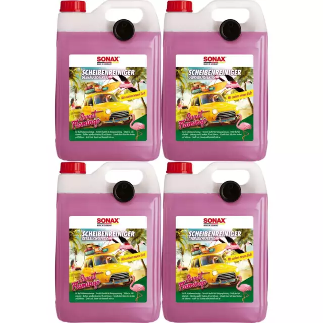 Sonax ScheibenReiniger gebrauchsfertig Sweet Flamingo 5 l VPE Set 4 Stück 039450