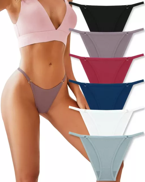FINETOO 9 Pack Cotton Underwear for Women Sexy Low Rise Ribbed Hipster  Breathable Soft Womens Bikini Panties Cheeky S-XL