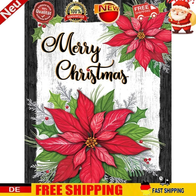 5D DIY Full Round Drill Diamond Painting Kit Merry Christmas Wall Art Craft Gift