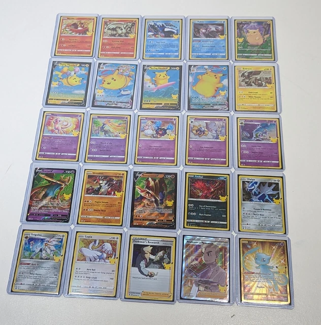 COMPLETE CELEBRATIONS 25TH Anniversary Pokemon Card Set 25/25 Mint