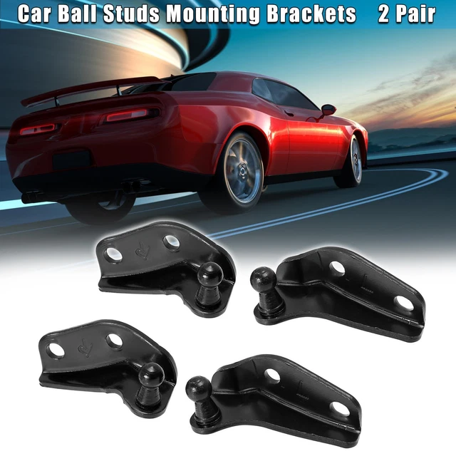 2 Pair 10mm Car Ball Studs Mounting Brackets for Gas Struts Shocks 62x27x21mm