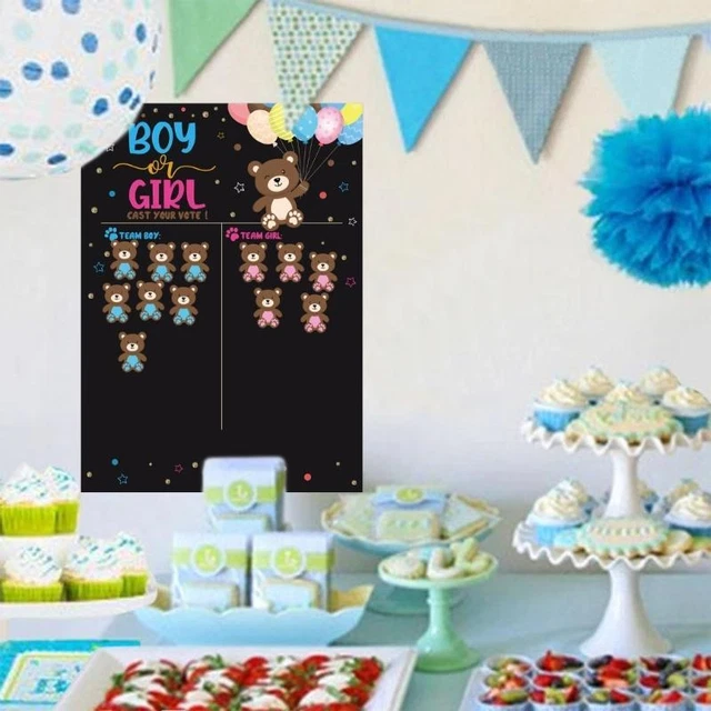 Gender Reveal Party  Gender Reveal Poster with 36 Boy and Girl Stickers 7