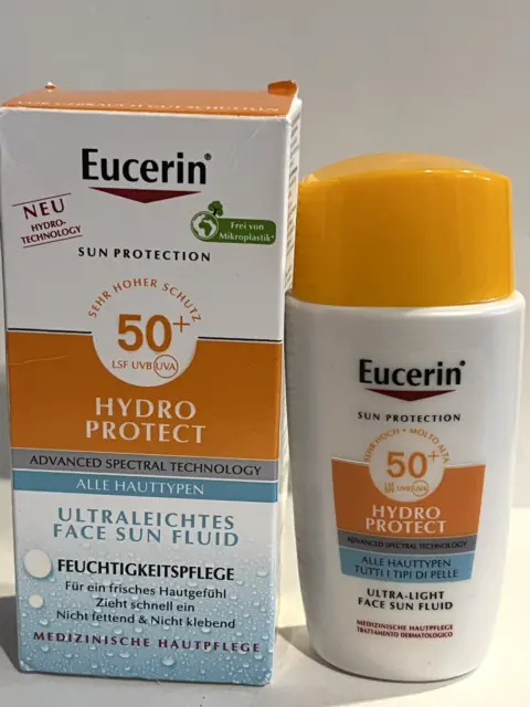 Eucerin Sun Face SPF50+ Hydro Protect Ultra-Light Fluid 50ml New
