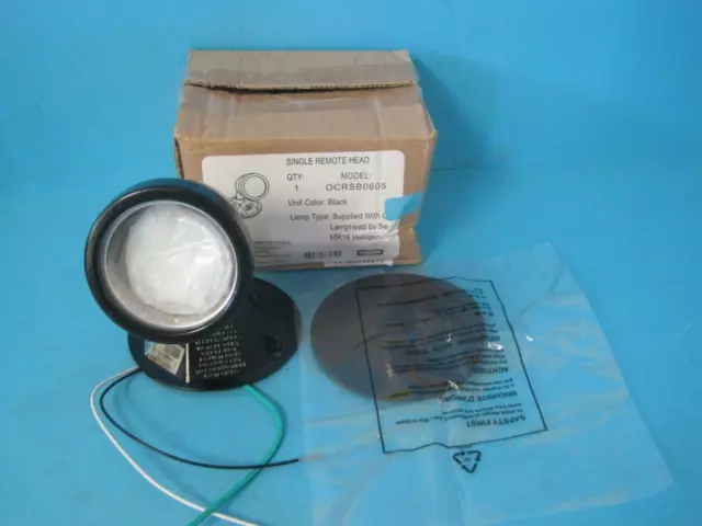 New Hubble Ocrsb0605 Single Remote Head Emergency Light Black +Lamp Wet Location