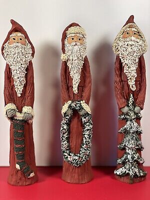 Vintage Old World Folk Art Tall Thin Pencil Santa The Constance Collection (3)