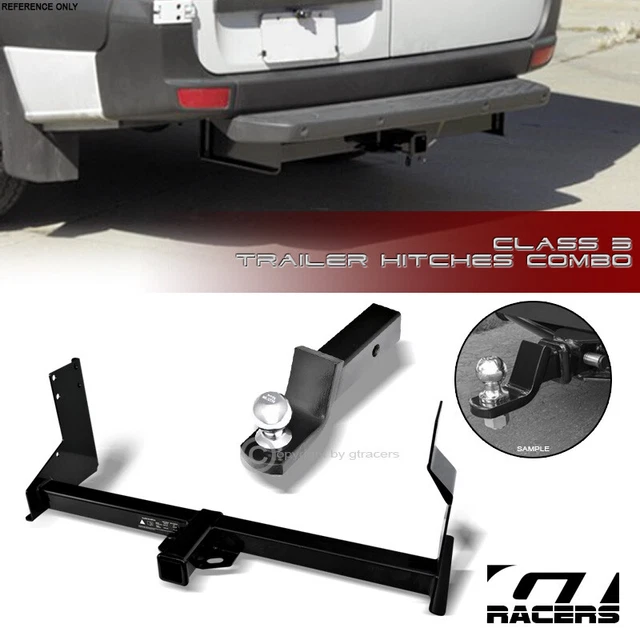 Class 3 Trailer Hitch Receiver+2" Ball Bumper Mount For 07-21 Sprinter Cargo Van
