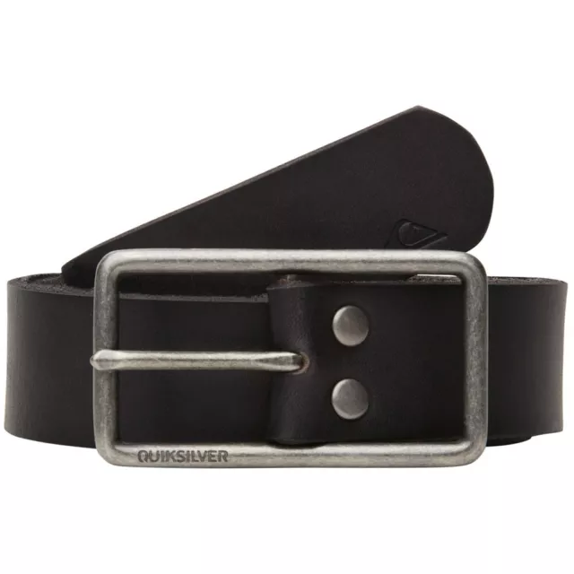 NEW* QUIKSILVER SURF Stubs BELT LEATHER MENS XL 38" $42 Retail Black