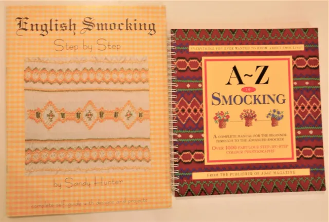 2 libros de instrucciones sobre patrones de esmoquin - SMOCKiNG INGLÉS Y A-Z DE ESMOQUIN