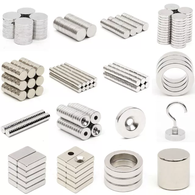 Wholesale Tiny Block Round Disc Ring Hole Rare Earth Neodymium Magnets N52 Grade